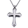 Punk Large Cruz Pendant Necklace For Men Male Stainless Steel Shiny Waterproof Boyfriend Gift