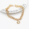 Punk Layered Chain Necklace Neck Chains for Women Vintage Exaggerated Golden Hoop Metal Necklace 2021 Clavicle Jewelry