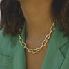 Punk Layered Chain Necklace Neck Chains for Women Vintage Exaggerated Golden Hoop Metal Necklace 2021 Clavicle Jewelry