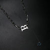 Punk Letter B Pendant Thick Chain Necklace for Women Men Goth Choker Neck Chains Vintage Necklace Jewelry Gift