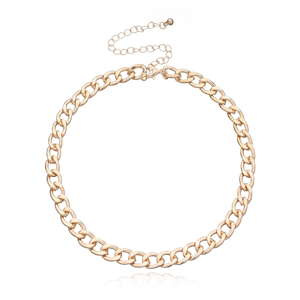 Punk Link Chain Choker Necklace For Women Men Charm Necklace Collares Jewelry Gold Color Thick Chain Necklace Big chocker