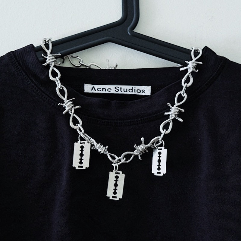 Punk Lock Chain necklace women/men Gothic chain choker collar goth Padlock pendant necklace 2021 emo trendy jewelry