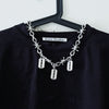 Punk Lock Chain necklace women/men Gothic chain choker collar goth Padlock pendant necklace 2021 emo trendy jewelry