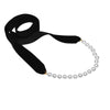 Punk Long Wide Velvet Bow Double Necklace Simple Bowknot Plush Pearl Clavicle Chain Collar for Women Lady Jewelry