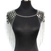 Punk Metal Statement Necklaces Women Collar Shoulder Long Chain Pendants Necklaces Sexy Body Jewelry Accessories UKMOC