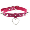 Punk Metal Tassel Rose Color Choker Necklace Sexy Spiked Neck Strap Clavicle Collar Men Necklaces Hollween Women Y2K Jeweley