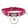 Punk Metal Tassel Rose Color Choker Necklace Sexy Spiked Neck Strap Clavicle Collar Men Necklaces Hollween Women Y2K Jeweley
