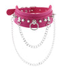 Punk Metal Tassel Rose Color Choker Necklace Sexy Spiked Neck Strap Clavicle Collar Men Necklaces Hollween Women Y2K Jeweley