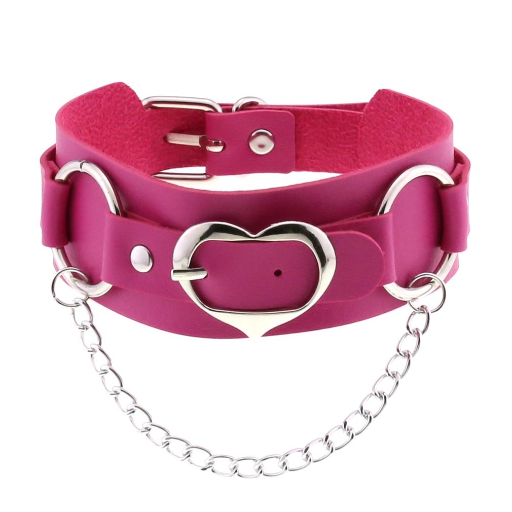 Punk Metal Tassel Rose Color Choker Necklace Sexy Spiked Neck Strap Clavicle Collar Men Necklaces Hollween Women Y2K Jeweley