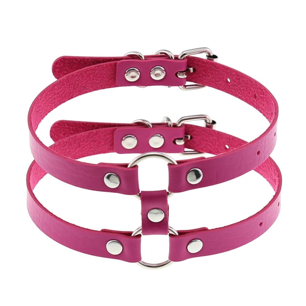 Punk Metal Tassel Rose Color Choker Necklace Sexy Spiked Neck Strap Clavicle Collar Men Necklaces Hollween Women Y2K Jeweley