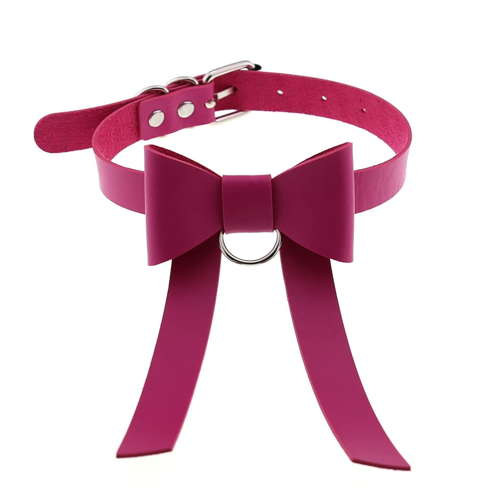 Punk Metal Tassel Rose Color Choker Necklace Sexy Spiked Neck Strap Clavicle Collar Men Necklaces Hollween Women Y2K Jeweley