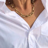 Punk Miami Cuban Choker Necklaces Collar Statement Hip Hop Big Chunky Gold Color Thick Link Chain Necklace Women Chocker Collana