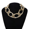 Punk Miami Cuban necklace necklace collar statement hip-hop big chunky aluminum gold color thick chain necklace women jewelry