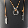 Punk Multilayer Velvet Choker Necklace Leather Collar Statement Circle & Leaves Pendant Necklace For Women Jewelry