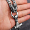 Punk Nordic Viking Never Fade Men Stainless Steel Necklaces Celtic Wolf Rune Accessories Pendant King Chain Norse Amulet Jewelry