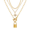 Punk Openable Key Padlock Necklace Hip Hop Big Gold Color Thick Chain Necklace Choker For Women Punk Jewelry