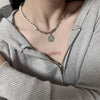 Punk Pearl Chain Necklace For Women Butterfly Dog Tag Heart Pendants Necklaces Women's Neck Chain Jewelry On The Neck чокер