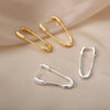 Punk Pin Earrings for Women Girls Stainless Steel Unique Design Paperclip Safety Stud Earrings 2023 Trend Couple Jewerly