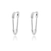 Punk Pin Earrings for Women Girls Stainless Steel Unique Design Paperclip Safety Stud Earrings 2023 Trend Couple Jewerly