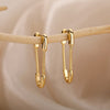 Punk Pin Earrings for Women Girls Stainless Steel Unique Design Paperclip Safety Stud Earrings 2023 Trend Couple Jewerly
