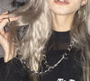 Punk Rock Men Women Unisex Chain Metal Choker Collar Long Link Leash Necklace Cosplay Role Play Chains Collar Choker