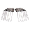 Punk Rock Tassel Chain Rivet Stud Shoulder Pad Array Badge Brooch 1 Pair