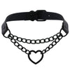 Punk Sexy Gothic Pu Leather Flower Heart Square Choker Necklace Round Chockers Collar Necklaces Women Neck Jewelry