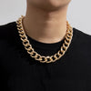 Punk Simple Chunky Chain Necklaces for Women Goth Thick Chain on the Neck Statement Choker Necklace Men Couple Jewelry