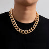Punk Simple Chunky Chain Necklaces for Women Goth Thick Chain on the Neck Statement Choker Necklace Men Couple Jewelry