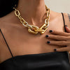 Punk Simple Chunky Chain Necklaces for Women Goth Thick Chain on the Neck Statement Choker Necklace Men Couple Jewelry