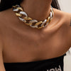 Punk Simple Chunky Chain Necklaces for Women Goth Thick Chain on the Neck Statement Choker Necklace Men Couple Jewelry
