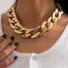 Punk Simple Chunky Chain Necklaces for Women Goth Thick Chain on the Neck Statement Choker Necklace Men Couple Jewelry