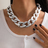 Punk Simple Chunky Chain Necklaces for Women Goth Thick Chain on the Neck Statement Choker Necklace Men Couple Jewelry