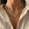 Punk Simple Flat Blade Snake Link Chain Choker Necklace Women  Clavicle Metal Simple Collares Necklace Jewelry 2021