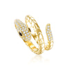 Punk Snake Ring for Women Trend Jewelry Gift 2022 Gold Siver Color Stereoscopic Opening Adjustable Rings
