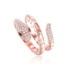 Punk Snake Ring for Women Trend Jewelry Gift 2022 Gold Siver Color Stereoscopic Opening Adjustable Rings