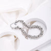 Punk Stainelss Steel Beaded Chain Bracelet Wristband Chunky Heavy Metal Bracelet Gothic Bangles for Women Men Jewelry