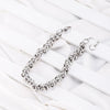 Punk Stainelss Steel Beaded Chain Bracelet Wristband Chunky Heavy Metal Bracelet Gothic Bangles for Women Men Jewelry