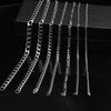 Punk Stainless Steel Necklace for Men Women Cuban Link Chain Chokers Hiphop VintageTone Solid Metal