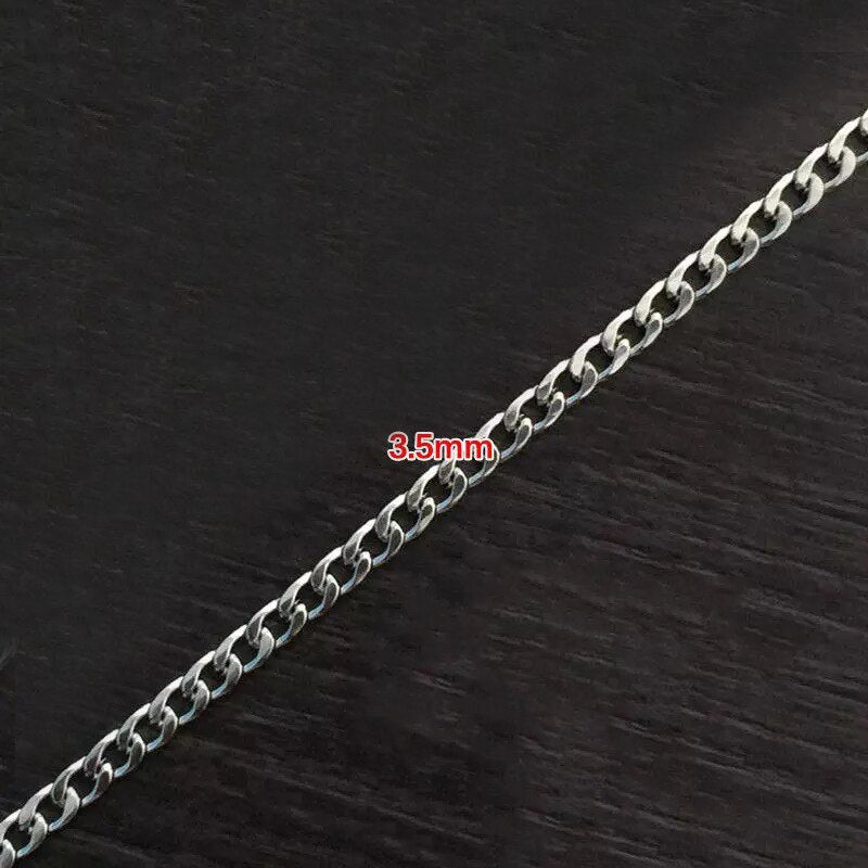 Punk Stainless Steel Necklace for Men Women Cuban Link Chain Chokers Hiphop VintageTone Solid Metal