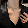 Punk Style Butterfly Choker Clavicle Necklace Jewelry Women Neck Chain Gothic Hip Hop Link Chain Necklace Collares Mujer Jewlery