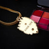 Punk Style Animal Crown Lion Pendant Necklaces Men Hip Hop Jewelry Statement Rhinestone Gold Long Chain Necklace Gifts
