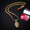 Punk Style Animal Crown Lion Pendant Necklaces Men Hip Hop Jewelry Statement Rhinestone Gold Long Chain Necklace Gifts