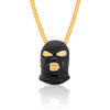 Punk Style Anti-terrorism necklace,  Long chain personality mask pendants, Malaa mask, Hip-hop, jewelry gift idea