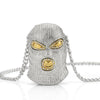 Punk Style Anti-terrorism necklace,  Long chain personality mask pendants, Malaa mask, Hip-hop, jewelry gift idea