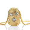 Punk Style Anti-terrorism necklace,  Long chain personality mask pendants, Malaa mask, Hip-hop, jewelry gift idea