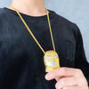 Punk Style Anti-terrorism necklace,  Long chain personality mask pendants, Malaa mask, Hip-hop, jewelry gift idea