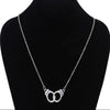 Punk Style Handcuff Necklace for Women Men Jewelry Lover's Collares FREEDOM Choker Valentine's Day Couple Gifts