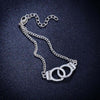 Punk Style Handcuff Necklace for Women Men  Jewelry Lover's Collares FREEDOM Choker Valentine's Day Couple Gifts