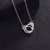 Punk Style Handcuff Necklace for Women Men  Jewelry Lover's Collares FREEDOM Choker Valentine's Day Couple Gifts